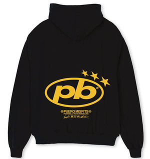PB MISFITS LUXURY HEAVY COTTON BLACK HOODIE