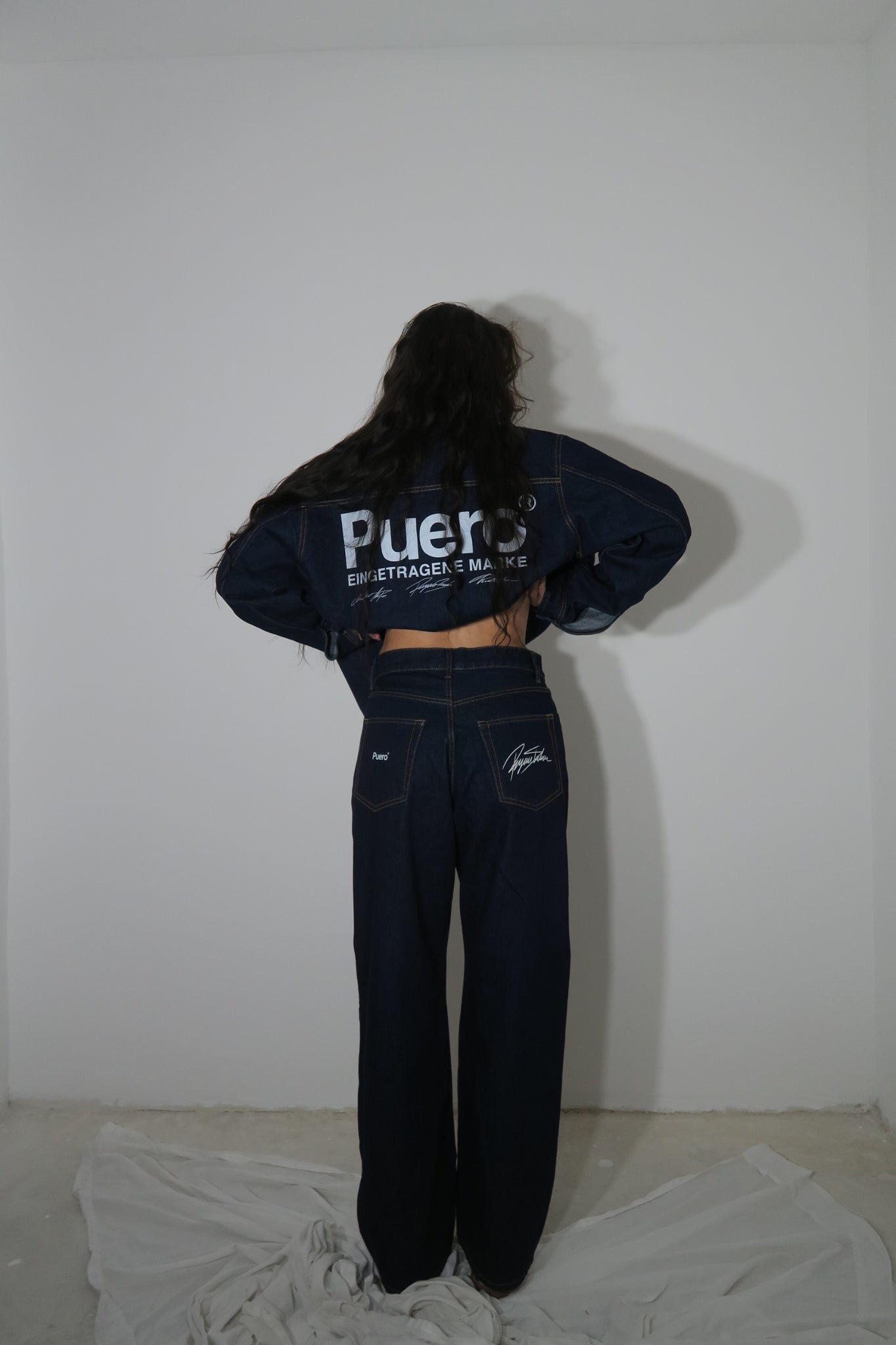 PUERO TRADEMARK – UNISEX Cropped Denim Jacket (14oz, Bio, Portugal)