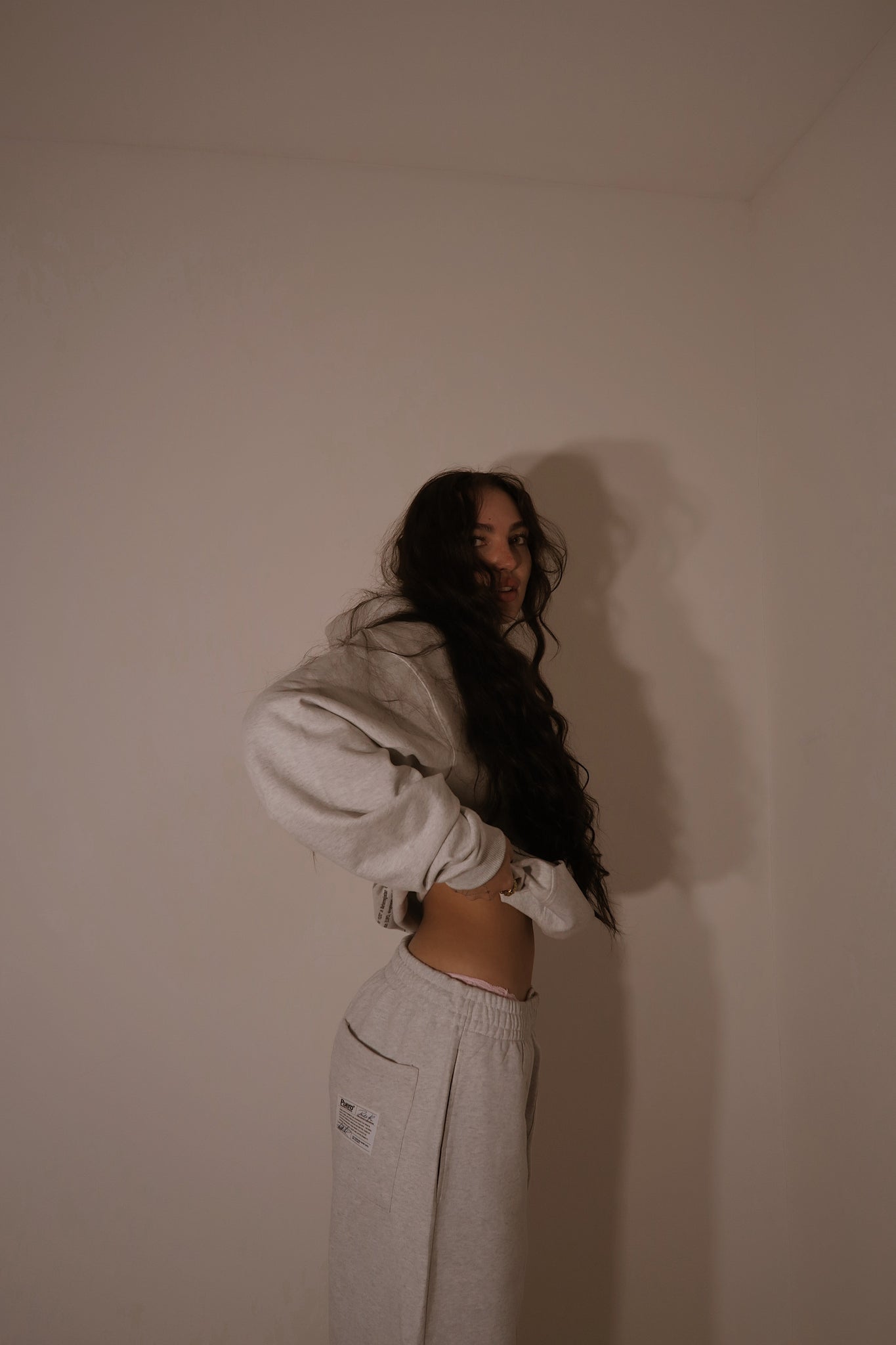 PUERO TRADEMARK – Heavy Sweatpants Vintage light Grey (Bio-Baumwolle, Baggie, Portugal)