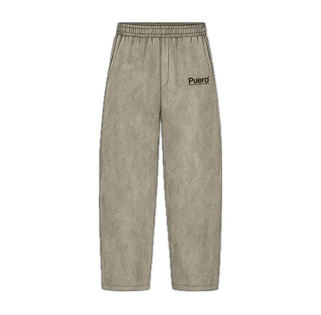 PUERO TRADEMARK – Heavy Sweatpants Vintage Olive (Bio-Baumwolle, Baggie, Portugal)