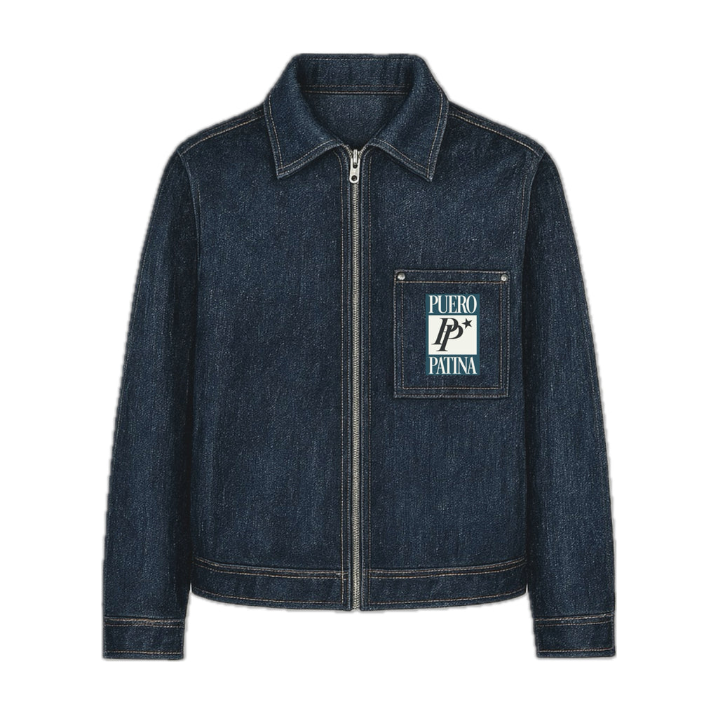 PUERO TRADEMARK – UNISEX Cropped Denim Jacket (14oz, Bio, Portugal)