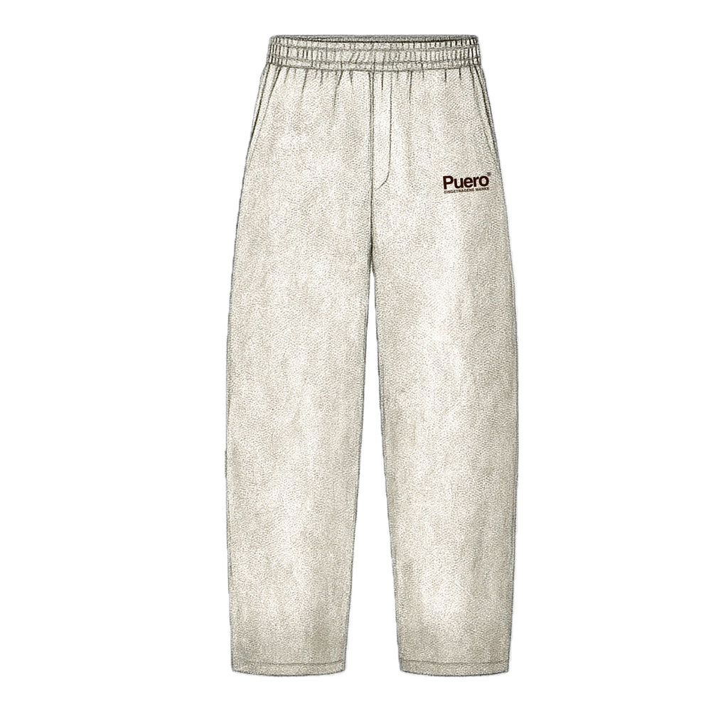 PUERO TRADEMARK – Heavy Sweatpants Vintage light Grey (Bio-Baumwolle, Baggie, Portugal)