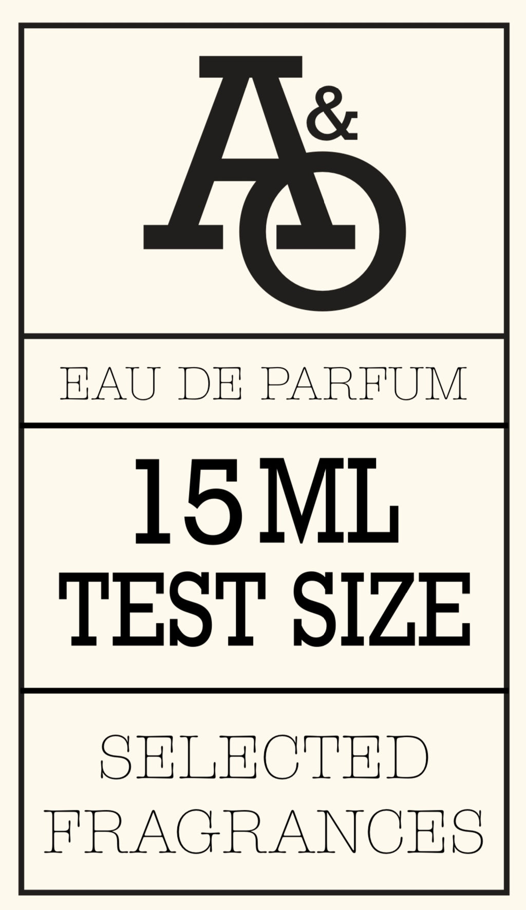 A&O 15 ML TEST SIZE - Puerobelló.